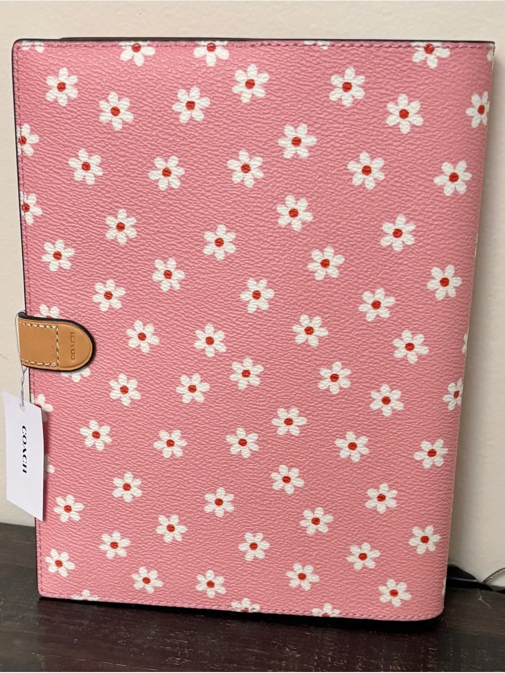 Pink Coach Floral Notebook NWT